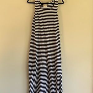 Navy and White Striped Sail to Sable Maxi Dress